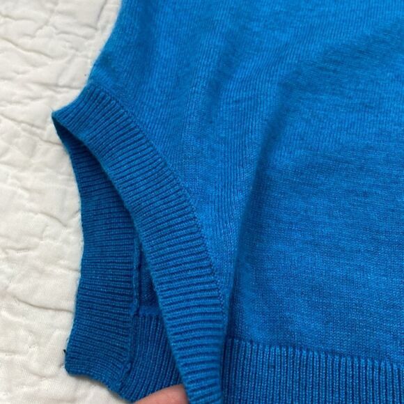 Galette Blue V-Neck Sweater size Medium - Picture 3 of 7